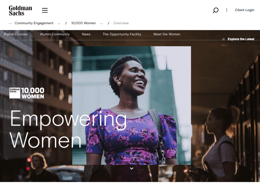 Goldman Sachs 40K Women Initiative